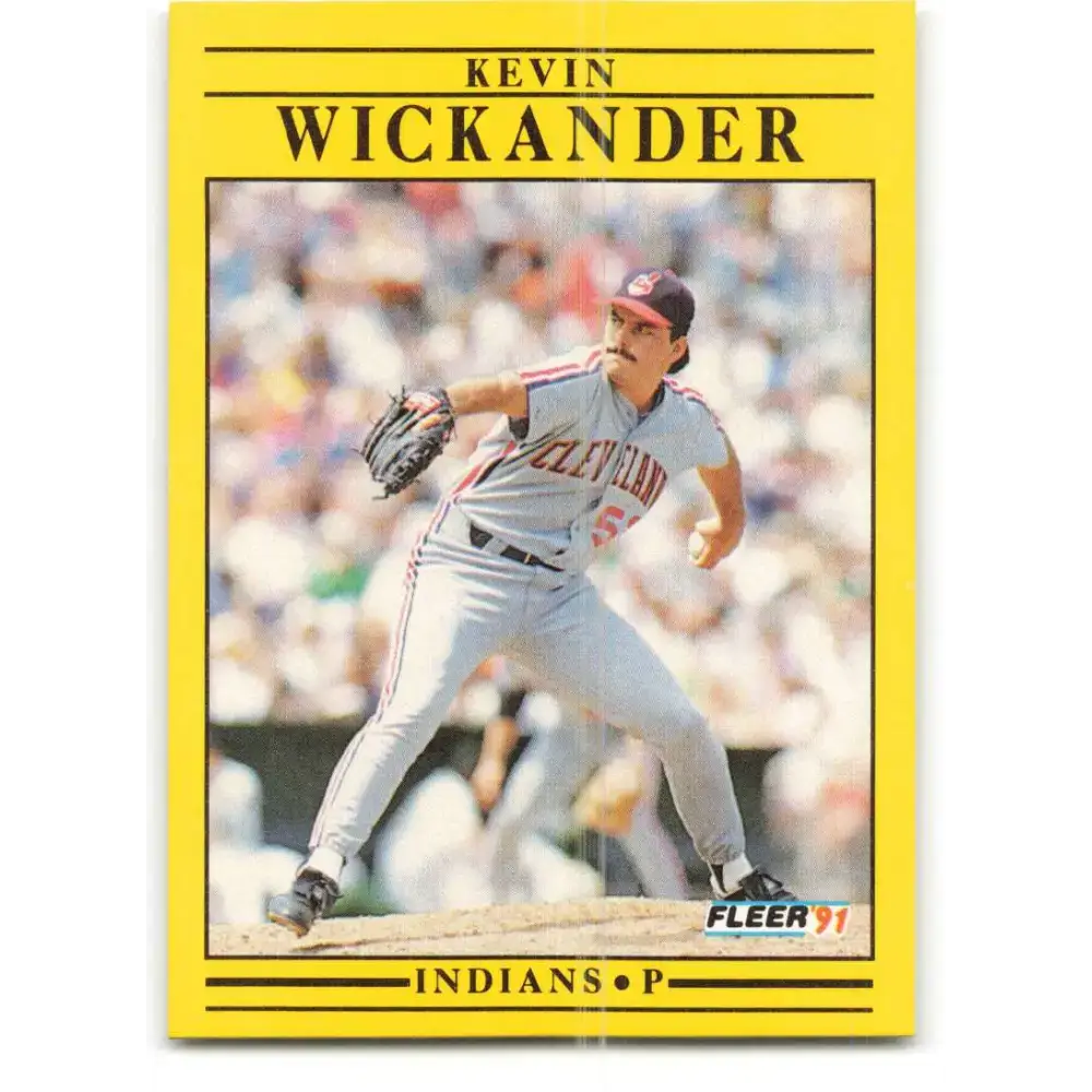 1991 Fleer #385 Kevin Wickander NM-MT Cleveland Indians Baseball Card