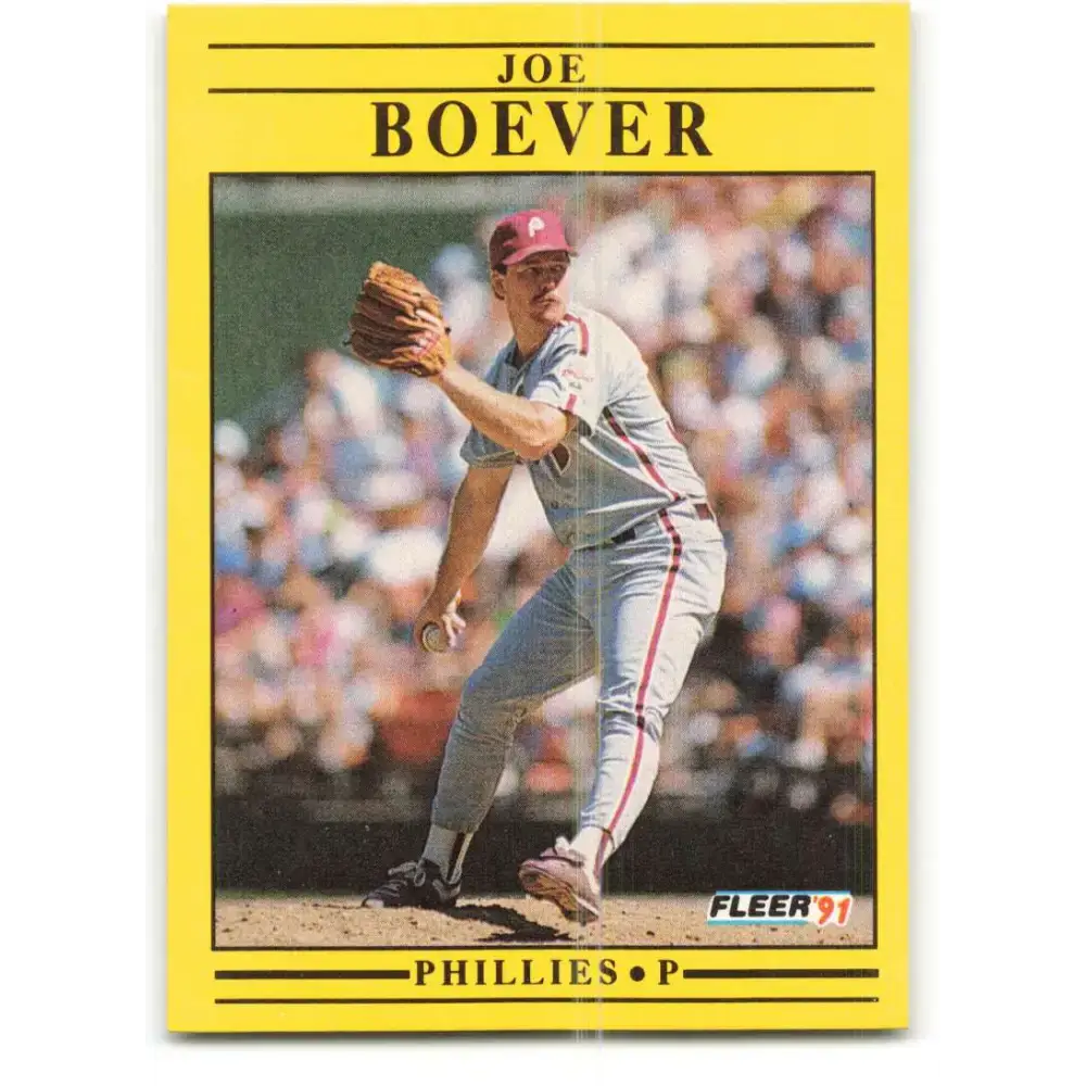 1991 Fleer #387 Joe Boever NM-MT Philadelphia Phillies Baseball Card - Baseball Card Single