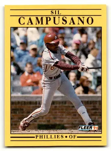 1991 Fleer #389 Sil Campusano Philadelphia Phillies Baseball Cards E ID:55255 - Baseball Card Single