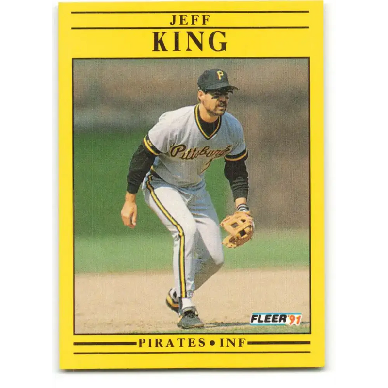 1991 Fleer #39 Jeff King NM-MT Pittsburgh Pirates Baseball Card - Baseball Card Single