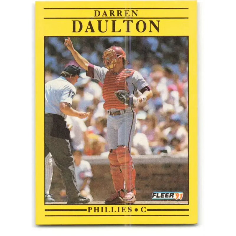 1991 Fleer #393 Darren Daulton NM-MT Philadelphia Phillies Baseball Card - Baseball Card Single