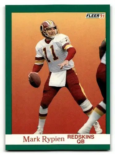 1991 Fleer #393 Mark Rypien Washington Redskins Football Cards NM Ne ID:60496 - Football Card Single