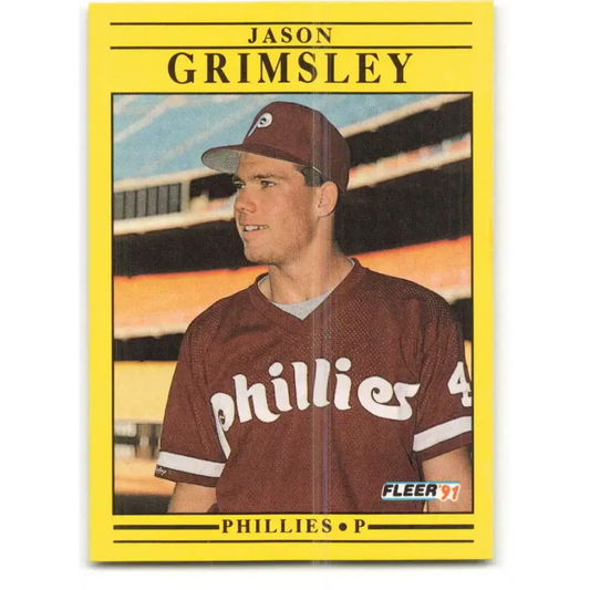 1991 Fleer #396 Jason Grimsley NM-MT Philadelphia Phillies Baseball Card