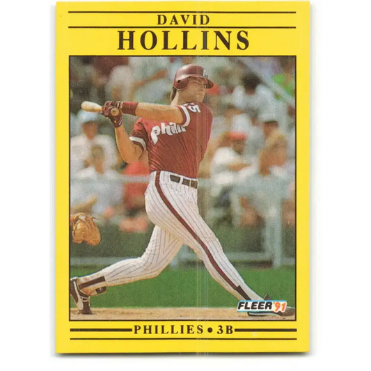 1991 Fleer #399 Dave Hollins NM-MT Philadelphia Phillies Baseball Card