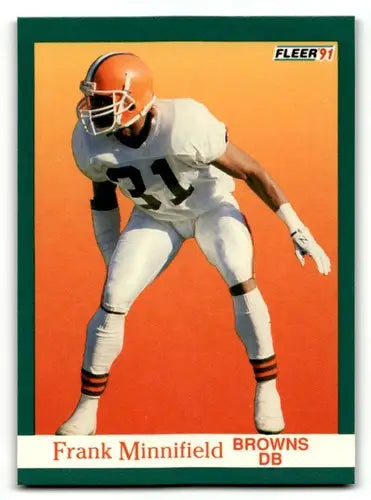 1991 Fleer #40 Frank Minnifield Cleveland Browns Football Cards NM N ID:60521 - Football Card Single