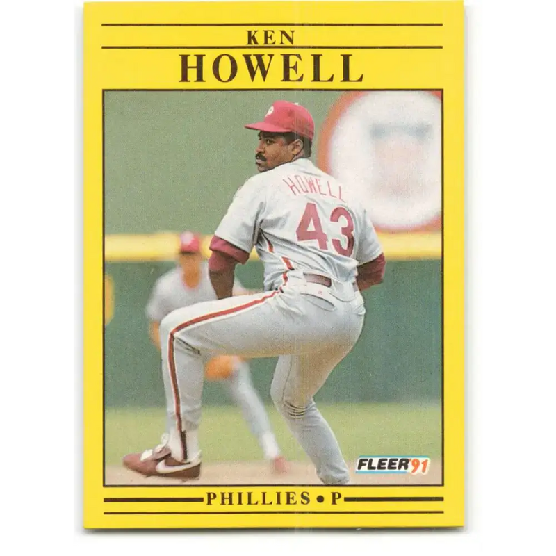 1991 Fleer #400 Ken Howell NM-MT Philadelphia Phillies Baseball Card - Baseball Card Single