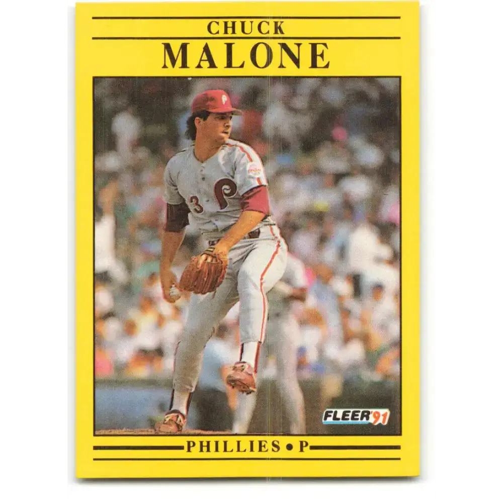 1991 Fleer #404 Chuck Malone NM-MT Philadelphia Phillies Baseball Card - Baseball Card Single
