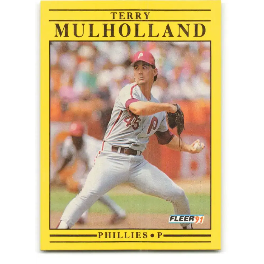 1991 Fleer #408 Terry Mulholland NM-MT Philadelphia Phillies Baseball Card - Baseball Card Single