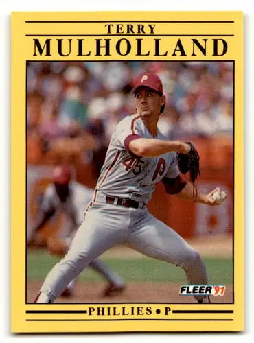 1991 Fleer #408 Terry Mulholland Philadelphia Phillies Baseball Card ID:55249 - Baseball Card Single