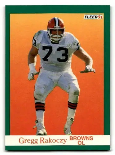 1991 Fleer #41 Gregg Rakoczy Cleveland Browns Football Cards NM Near ID:60509 - Football Card Single