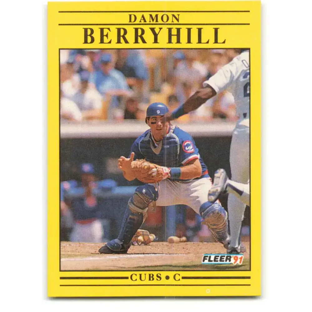 1991 Fleer #414 Damon Berryhill NM-MT Chicago Cubs Baseball Card