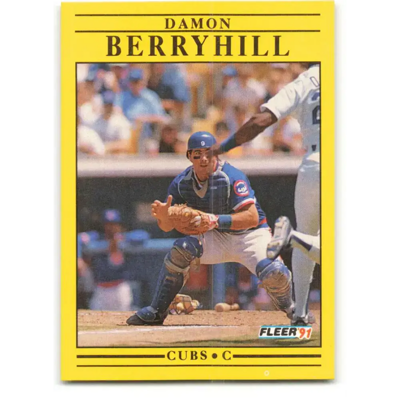 1991 Fleer #414 Damon Berryhill NM-MT Chicago Cubs Baseball Card