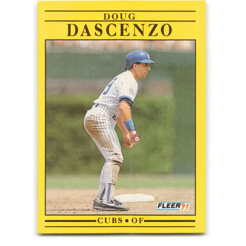 1991 Fleer #418 Doug Dascenzo NM-MT Chicago Cubs Baseball Card - Baseball Card Single