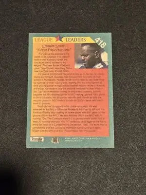 1991 Fleer #418 Emmitt Smith - Football Card Single