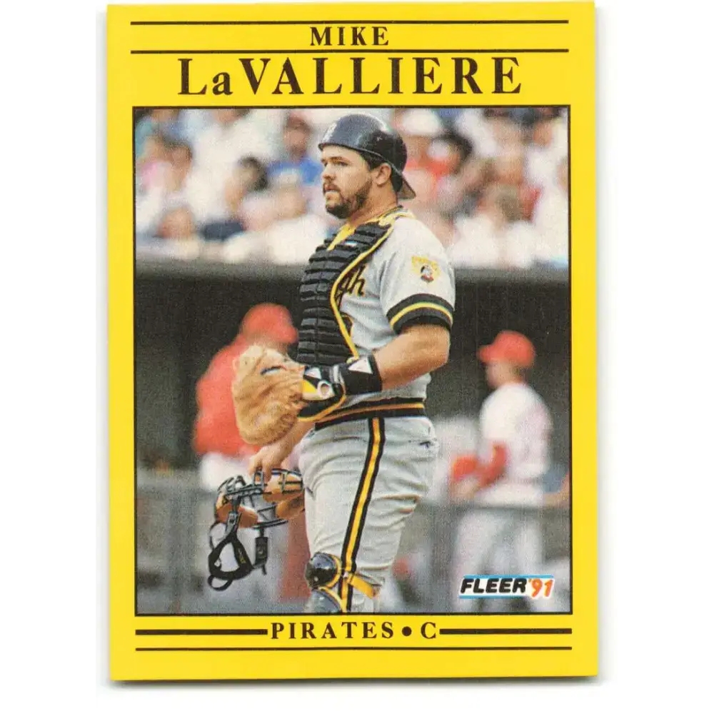 1991 Fleer #42 Mike LaValliere NM-MT Pittsburgh Pirates Baseball Card