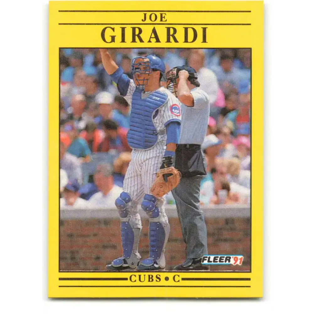 1991 Fleer #421 Joe Girardi NM-MT Chicago Cubs Baseball Card - Baseball Card Single