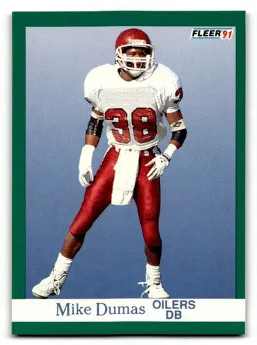 1991 Fleer #422 Mike Dumas Houston Oilers Football Cards NM Near Min ID:60520 - Football Card Single