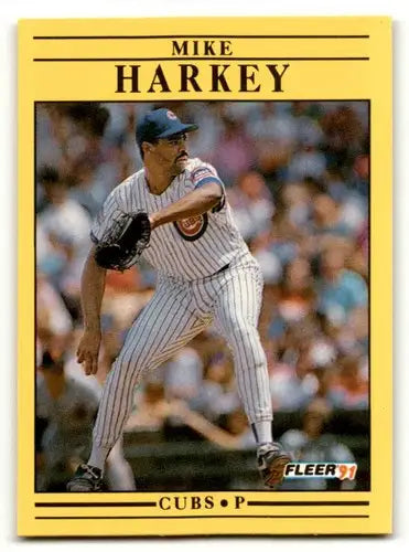 1991 Fleer #423 Mike Harkey Chicago Cubs Baseball Cards NM Near Mint ID:58114 - Baseball Card Single