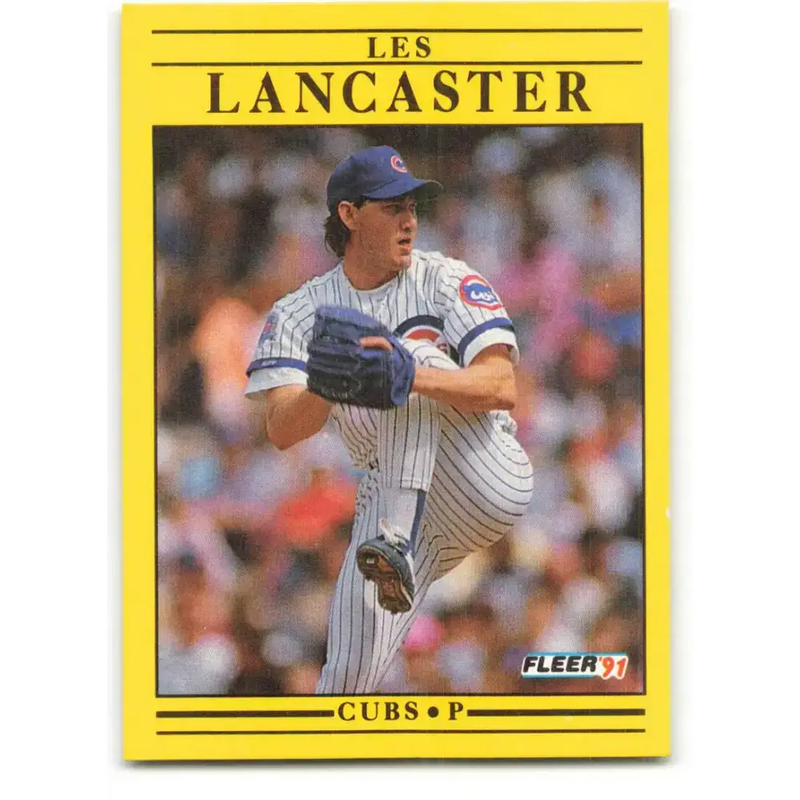 1991 Fleer #424 Les Lancaster NM-MT Chicago Cubs Baseball Card - Baseball Card Single