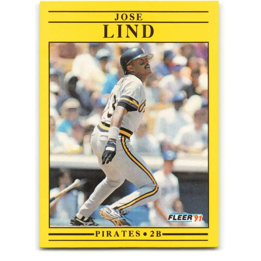 1991 Fleer #43 Jose Lind NM-MT Pittsburgh Pirates Baseball Card - Baseball Card Single