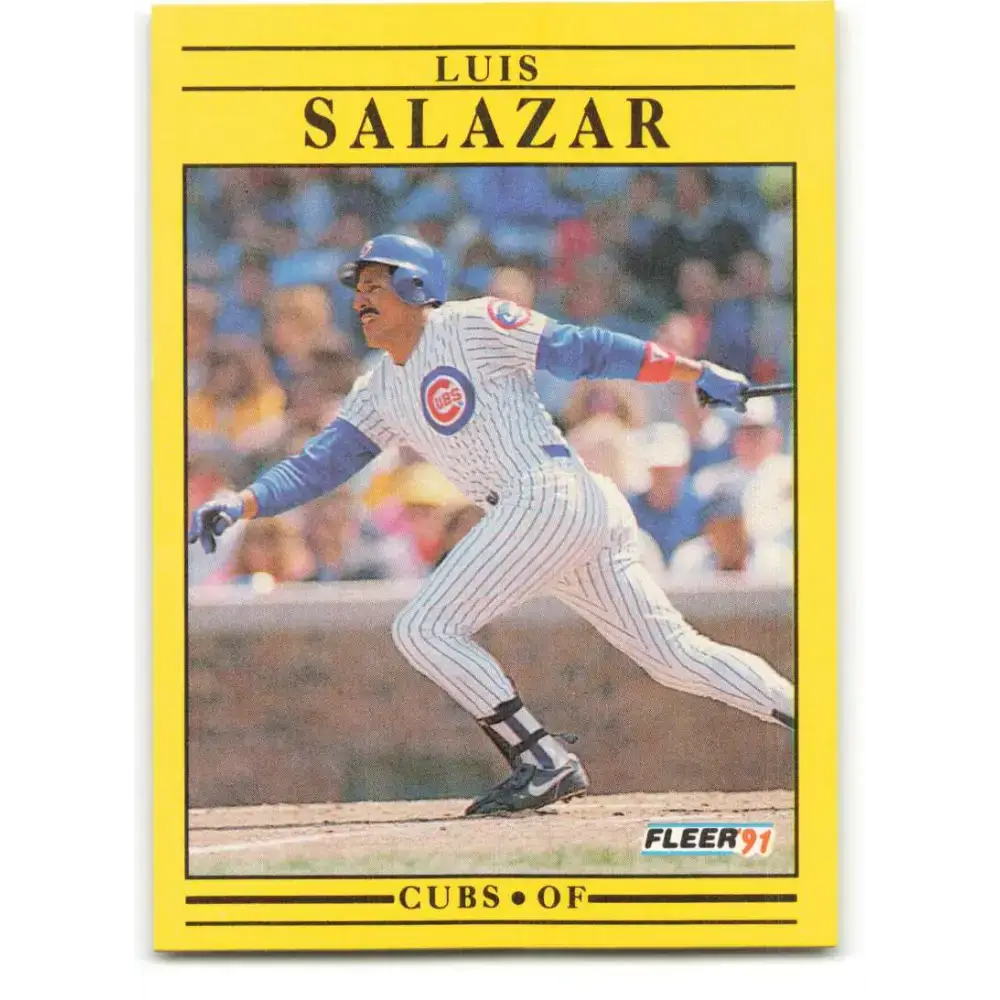 1991 Fleer #430 Luis Salazar NM-MT Chicago Cubs Baseball Card - Baseball Card Single