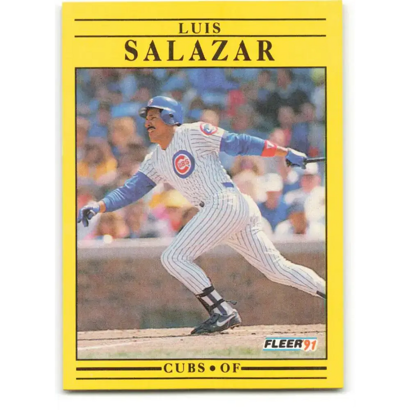 1991 Fleer #430 Luis Salazar NM-MT Chicago Cubs Baseball Card - Baseball Card Single