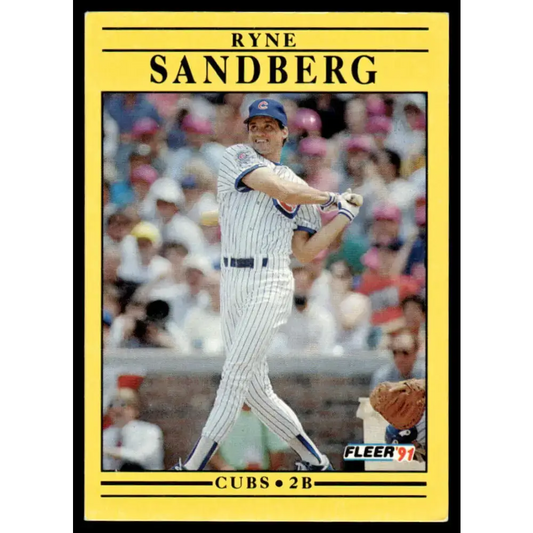 1991 Fleer #431 Ryne Sandberg EX Chicago Cubs Baseball Card - Baseball Card Single