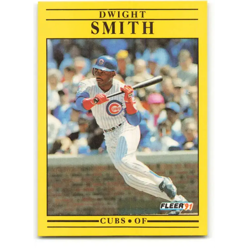 1991 Fleer #432 Dwight Smith NM-MT Chicago Cubs Baseball Card - Baseball Card Single