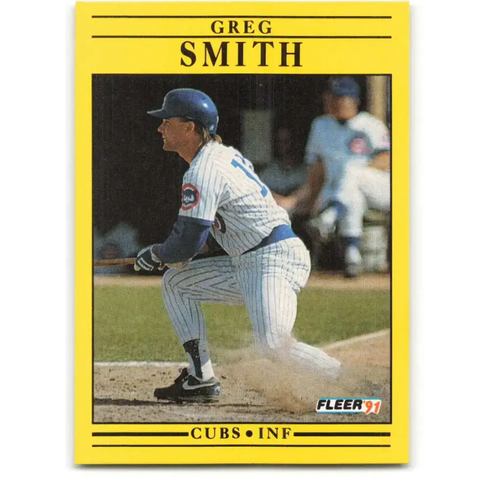 1991 Fleer #433 Greg Smith NM-MT Chicago Cubs Baseball Card - Baseball Card Single