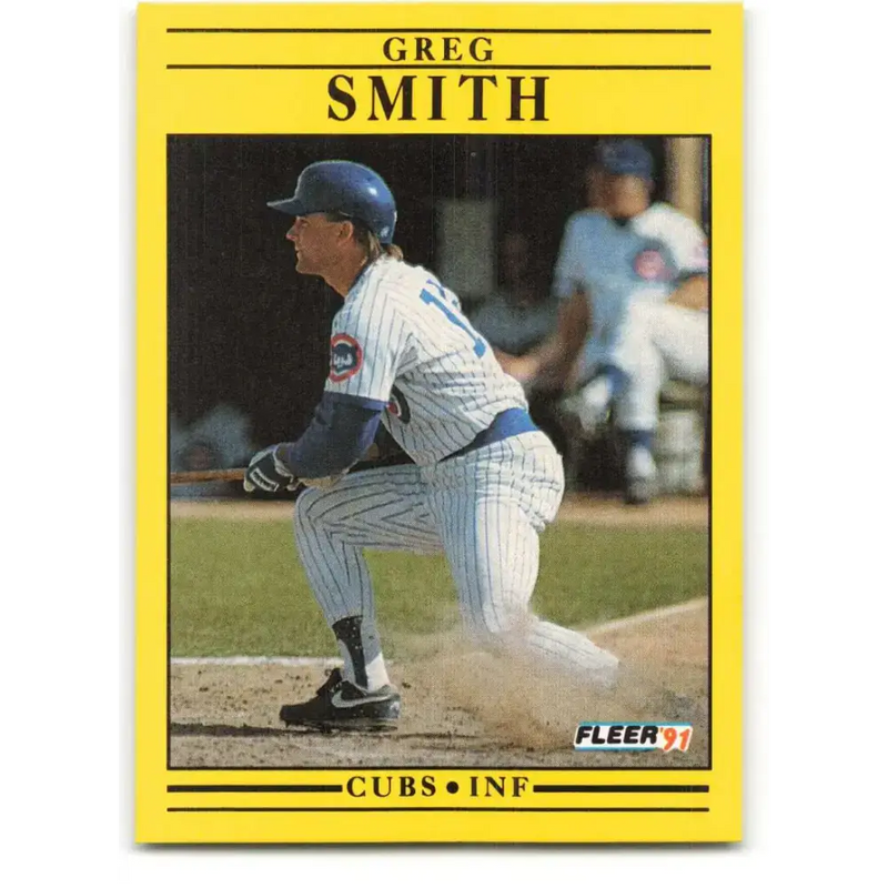 1991 Fleer #433 Greg Smith NM-MT Chicago Cubs Baseball Card - Baseball Card Single