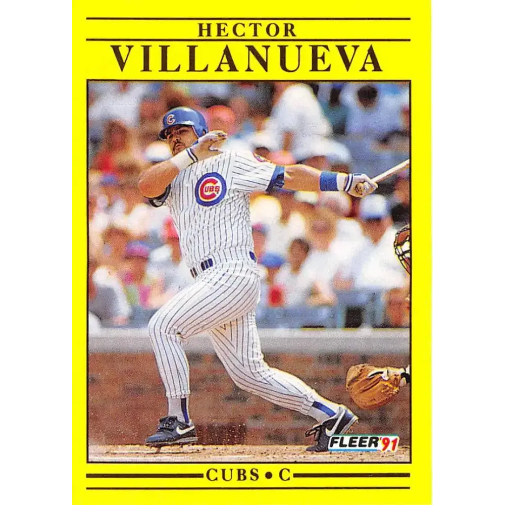 1991 Fleer #436 Hector Villanueva NM-MT Chicago Cubs Baseball Card - Baseball Card Single