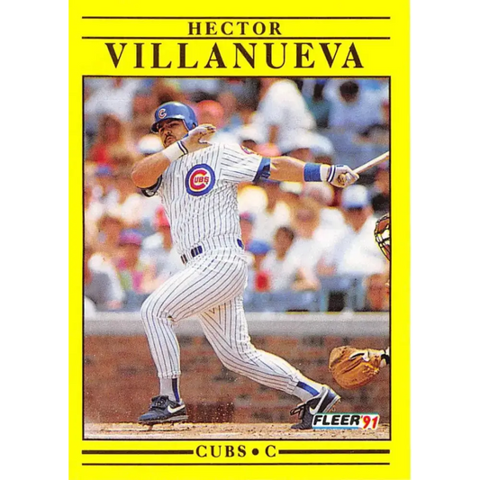 1991 Fleer #436 Hector Villanueva NM-MT Chicago Cubs Baseball Card