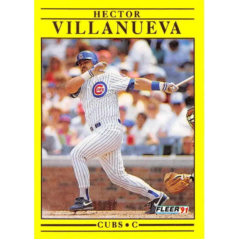 1991 Fleer #436 Hector Villanueva NM-MT Chicago Cubs Baseball Card - Baseball Card Single
