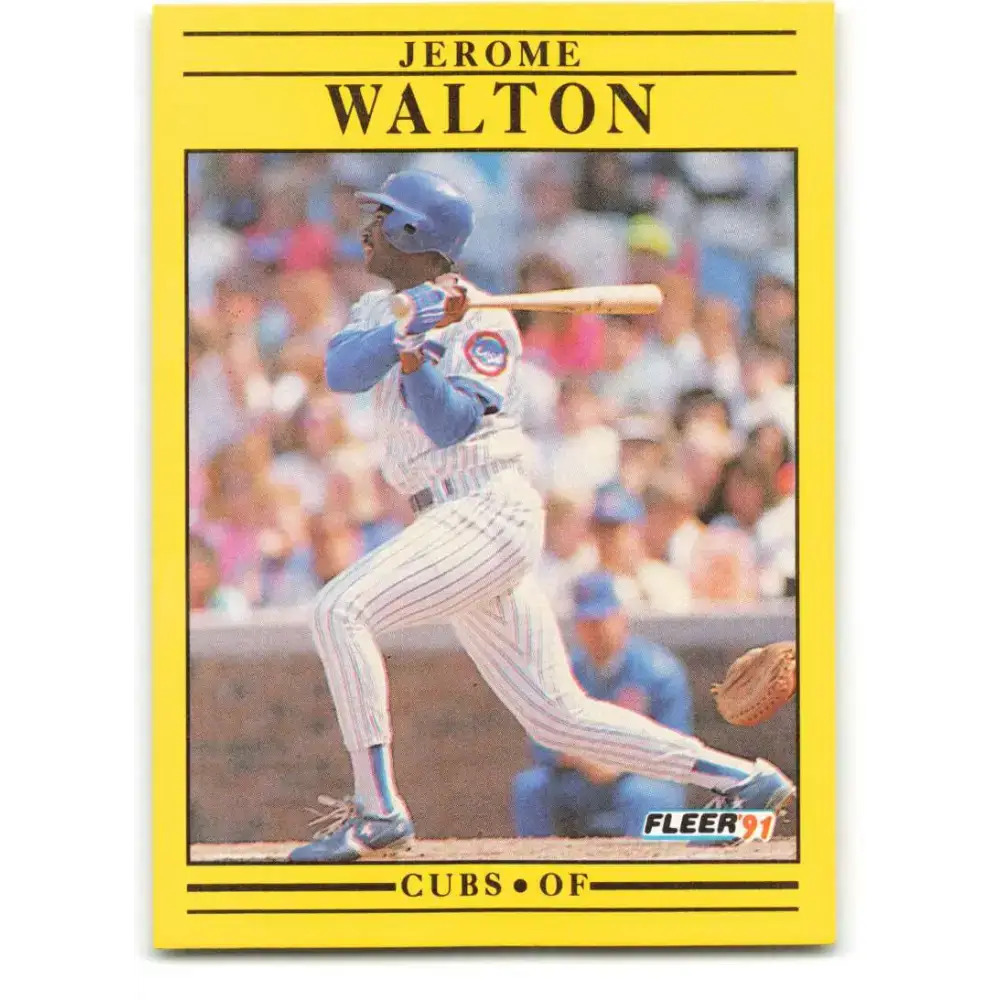 1991 Fleer #437 Jerome Walton NM-MT Chicago Cubs Baseball Card - Baseball Card Single