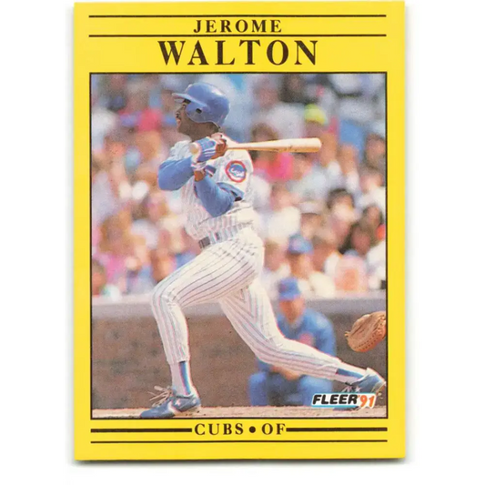 1991 Fleer #437 Jerome Walton NM-MT Chicago Cubs Baseball Card
