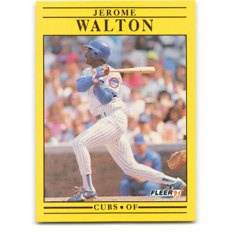 1991 Fleer #437 Jerome Walton NM-MT Chicago Cubs Baseball Card - Baseball Card Single