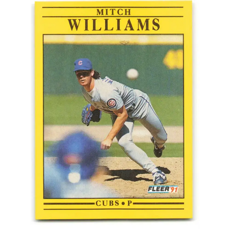 1991 Fleer #439 Mitch Williams NM-MT Chicago Cubs Baseball Card - Baseball Card Single