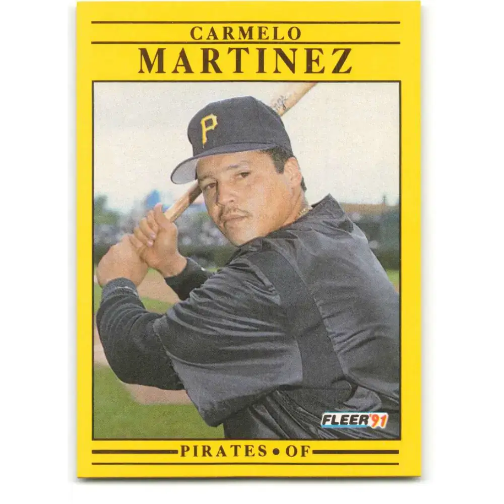 1991 Fleer #44 Carmelo Martinez NM-MT Pittsburgh Pirates Baseball Card - Baseball Card Single