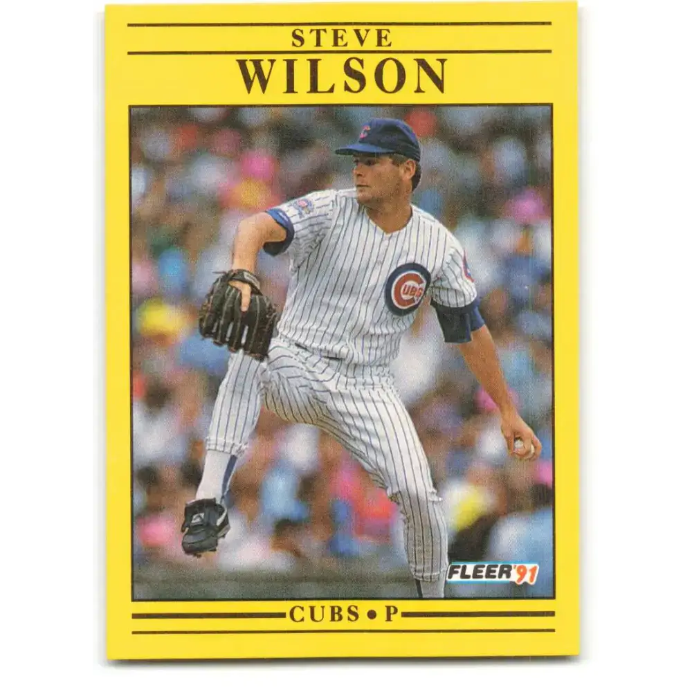 1991 Fleer #440 Steve Wilson NM-MT Chicago Cubs Baseball Card - Baseball Card Single