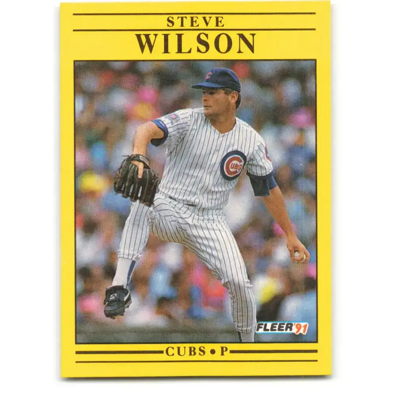 1991 Fleer #440 Steve Wilson NM-MT Chicago Cubs Baseball Card - Baseball Card Single