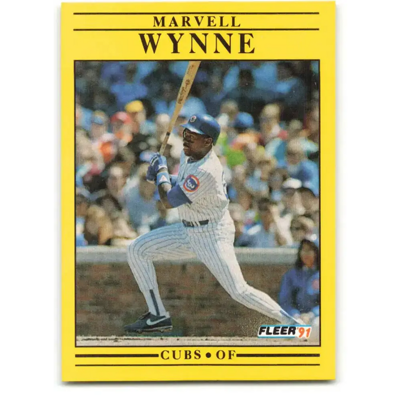 1991 Fleer #441 Marvell Wynne NM-MT Chicago Cubs Baseball Card - Baseball Card Single