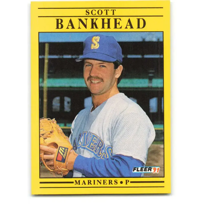 1991 Fleer #442 Scott Bankhead NM-MT Seattle Mariners Baseball Card - Baseball Card Single