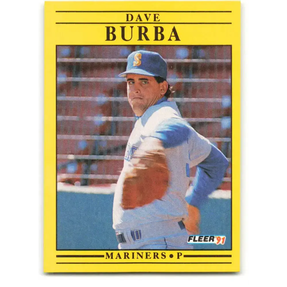 1991 Fleer #447 Dave Burba NM-MT RC Rookie Seattle Mariners Baseball Card - Baseball Card Single