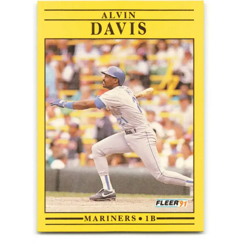 1991 Fleer #449 Alvin Davis NM-MT Seattle Mariners Baseball Card - Baseball Card Single