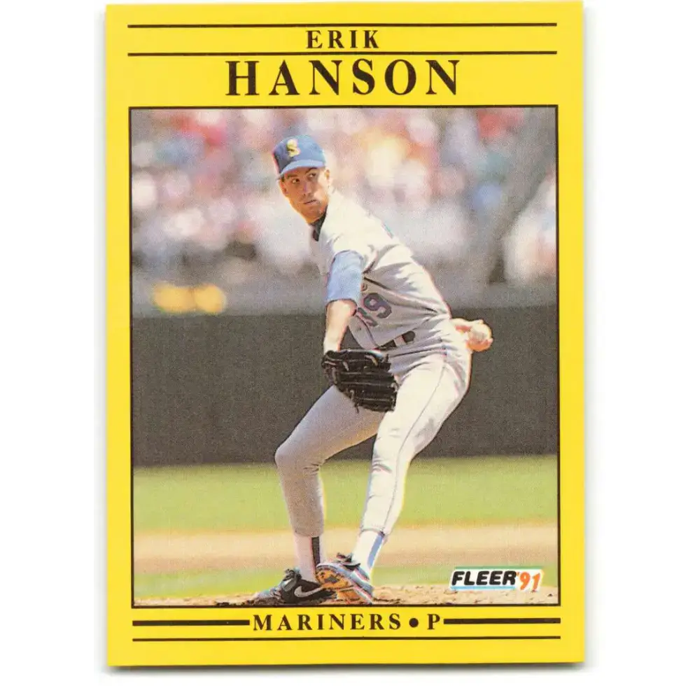1991 Fleer #451 Erik Hanson NM-MT Seattle Mariners Baseball Card - Baseball Card Single