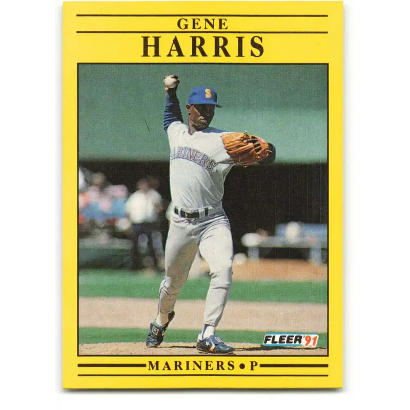 1991 Fleer #452 Gene Harris NM-MT Seattle Mariners Baseball Card - Baseball Card Single