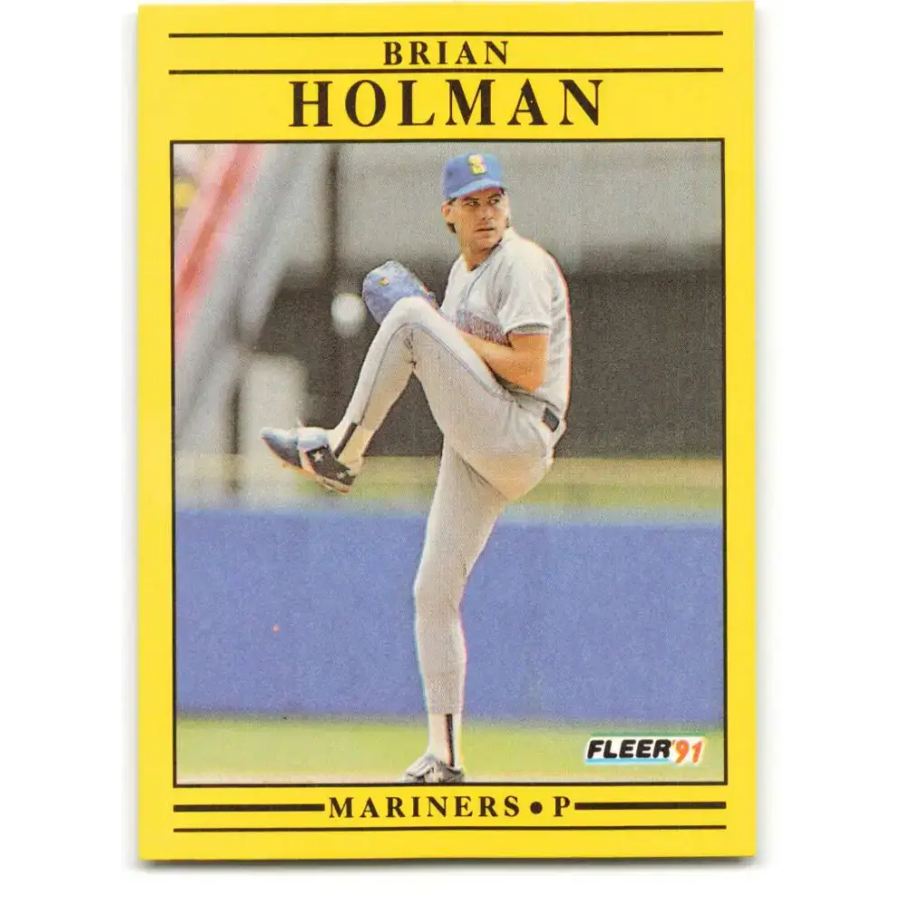 1991 Fleer #453 Brian Holman NM-MT Seattle Mariners Baseball Card - Baseball Card Single