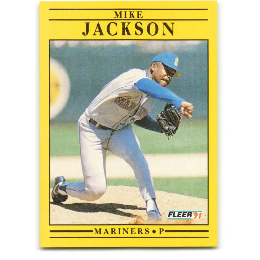 1991 Fleer #454 Mike Jackson NM-MT Seattle Mariners Baseball Card - Baseball Card Single