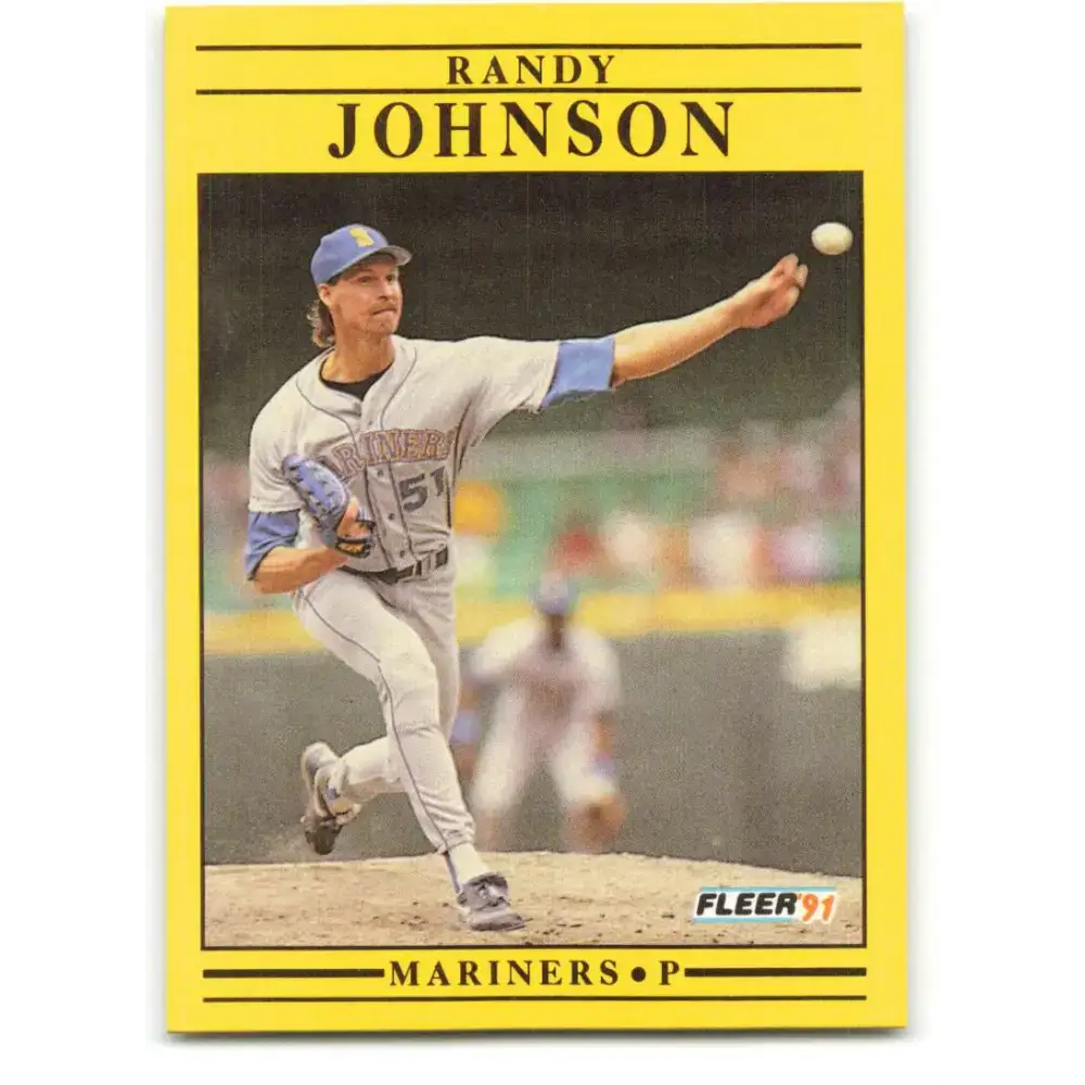 1991 Fleer #455 Randy Johnson NM-MT Seattle Mariners Baseball Card - Baseball Card Single