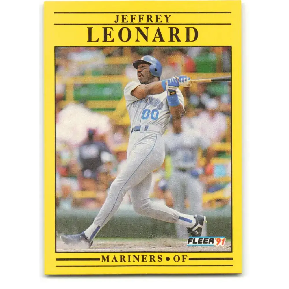 1991 Fleer #456 Jeffrey Leonard NM-MT Seattle Mariners Baseball Card - Baseball Card Single